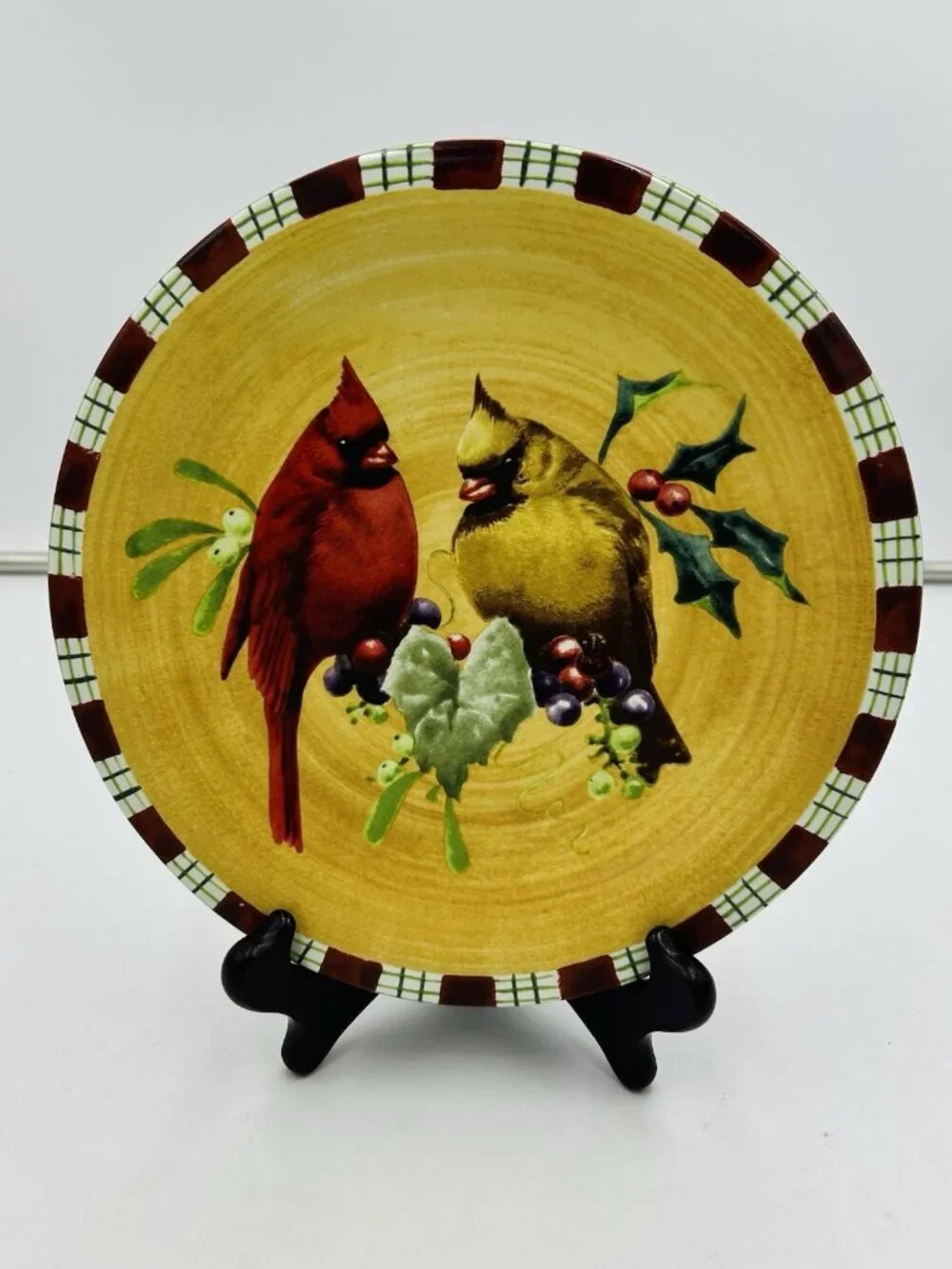 Lenox WINTER GREETINGS Everyday Red Bird Design 8.5